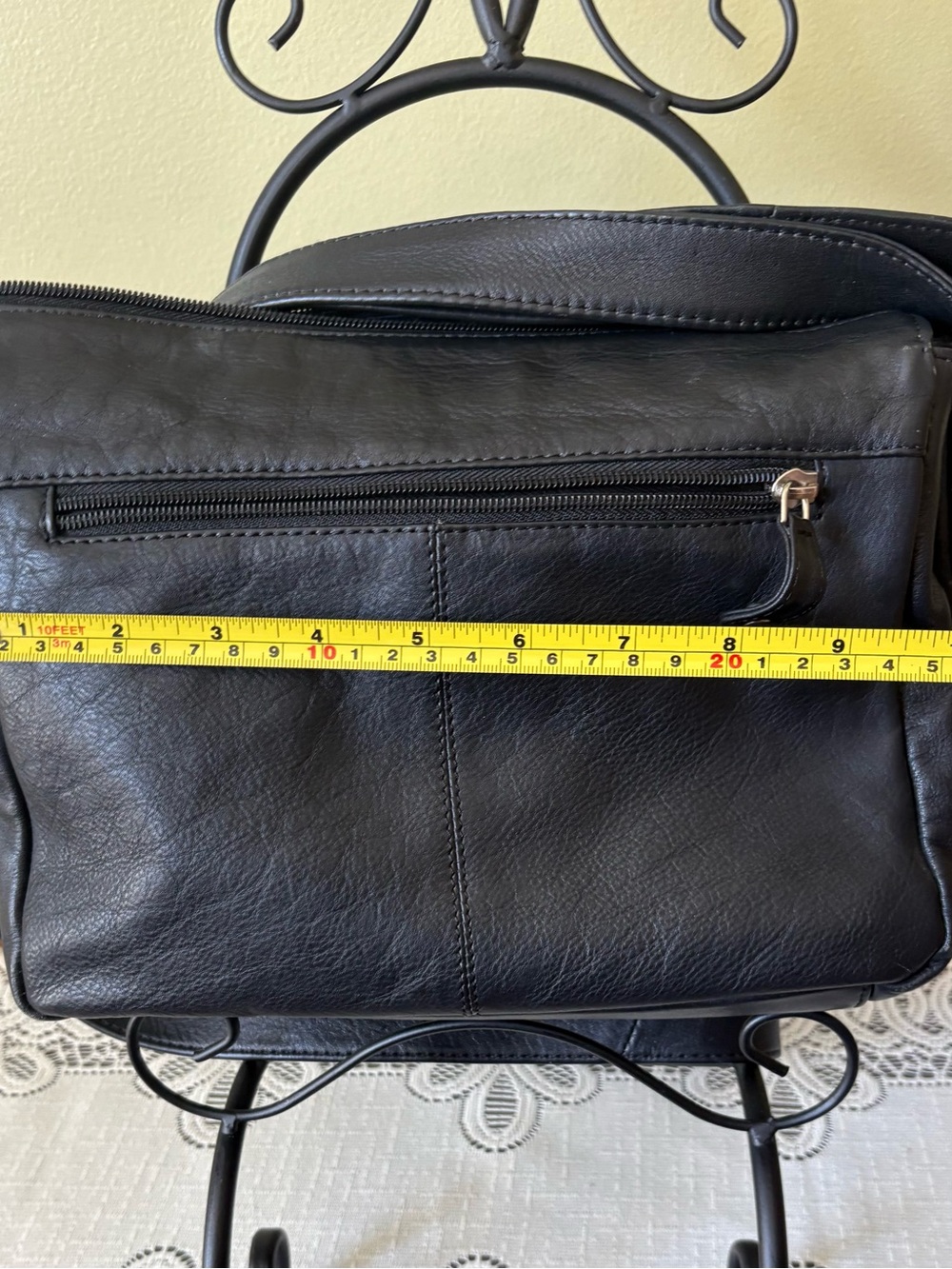 Genuine Black Leather Women’s Crossbody Bag - Picture 5 of 6